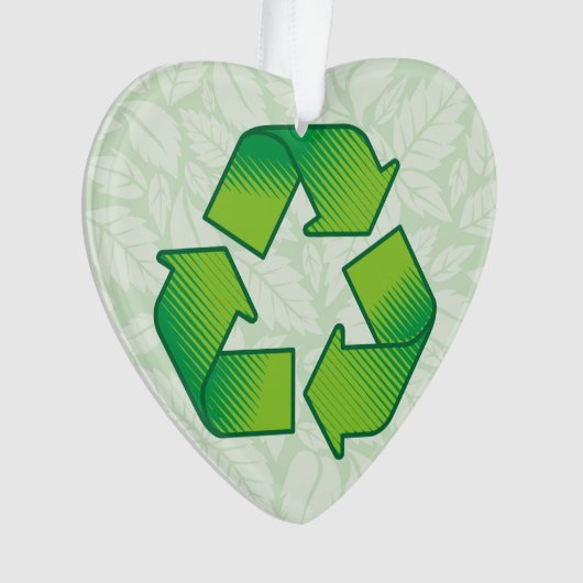 Recyclingsymbool Ornament (voorkant)