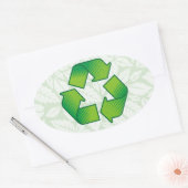 Recyclingsymbool Ovale Sticker (Envelop)