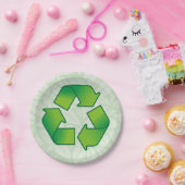 Recyclingsymbool Papieren Bordje (Feest)