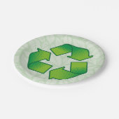 Recyclingsymbool Papieren Bordje (Gekanteld)