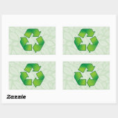 Recyclingsymbool Rechthoekige Sticker (Vel)