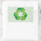 Recyclingsymbool Rechthoekige Sticker (Tas)