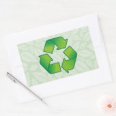Recyclingsymbool Rechthoekige Sticker (Envelop)