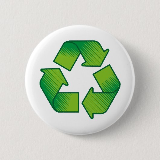 Recyclingsymbool Ronde Button 5,7 Cm (Voorkant)