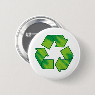 Recyclingsymbool Ronde Button 5,7 Cm