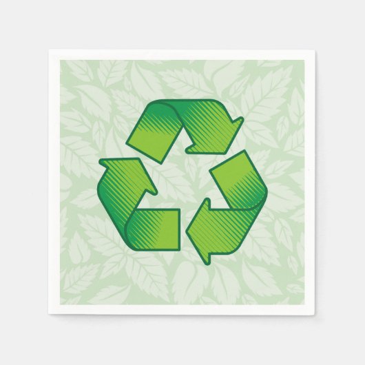 Recyclingsymbool Servetten (Voorkant)