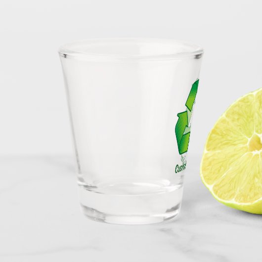 Recyclingsymbool Shot Glas (Links)