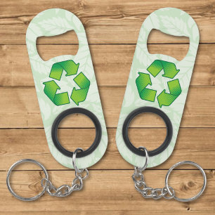 Recyclingsymbool Sleutelhanger Flessenopener