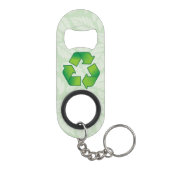 Recyclingsymbool Sleutelhanger Flessenopener (Achterkant)