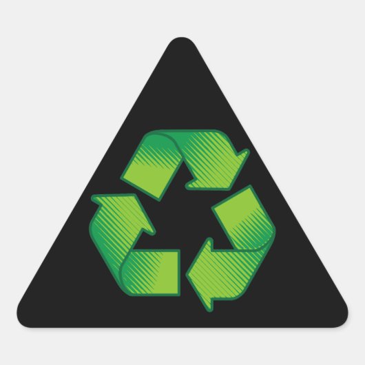 Recyclingsymbool Sticker (Voorkant)