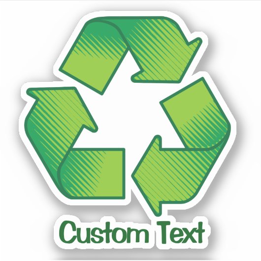 Recyclingsymbool Sticker (Voorkant)