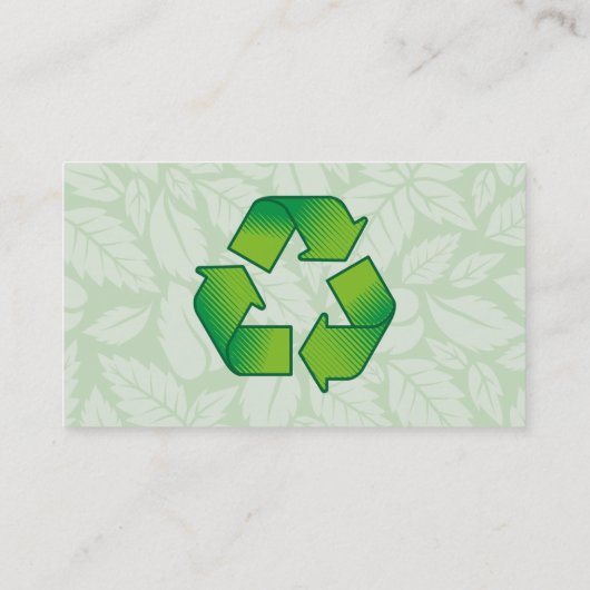 Recyclingsymbool Visitekaartje (Achterkant)