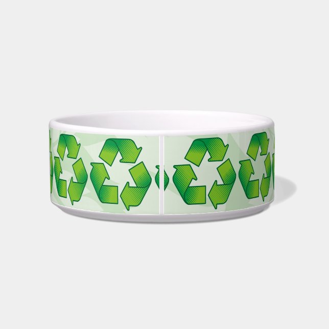 Recyclingsymbool Voerbakje (Achterkant)