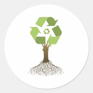 RECYCLINGTREE RONDE STICKER