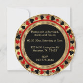 Red 00th Birthday Party - DIY City & State Kaart (Achterkant)