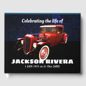 Red 1930 Street Rod viering van het leven Gastenboek (Voorkant)