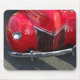 Red 1930s auto muismat