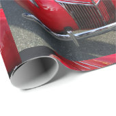 Red  1930s auto op verpakkingspapier cadeaupapier (Rol Hoek)