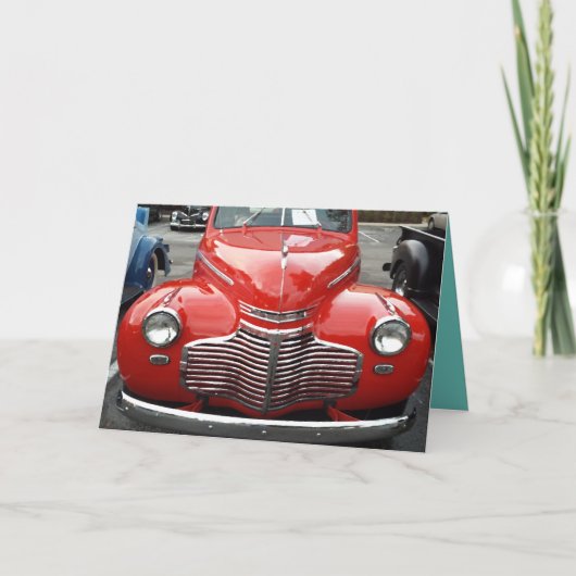 Red 1941 Chevy Coupe Kaart (Voorkant)