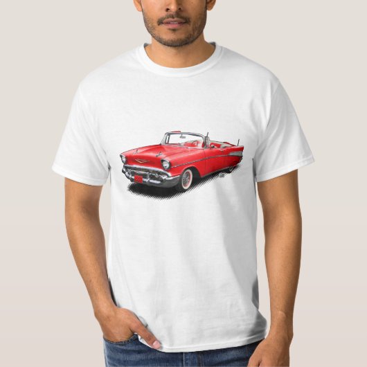 Red 1957 bel air t-shirt (Voorkant)