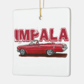 Red 1962 Impala Convertible Keramisch Ornament (Links)