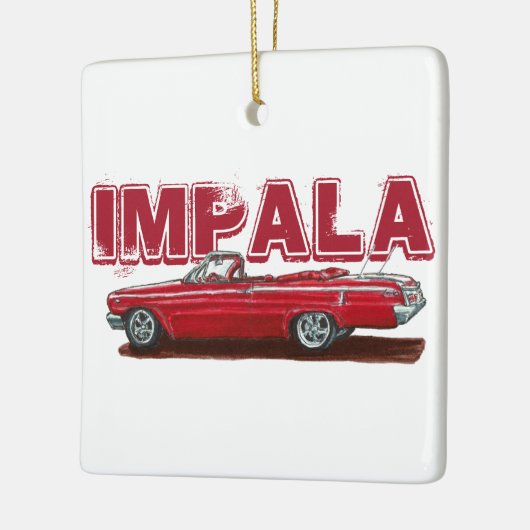 Red 1962 Impala Convertible Keramisch Ornament (Links)