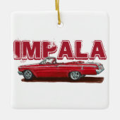 Red 1962 Impala Convertible Keramisch Ornament (Voorkant)