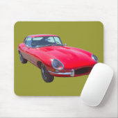 Red 1964 Jaguar XKE Antiek sportauto Muismat (Met muis)