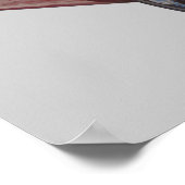 Red 1964 Jaguar XKE Antiek sportauto Poster (Hoek)