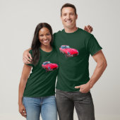 Red 1964 Jaguar XKE Antiek sportauto T-shirt (Unisex)