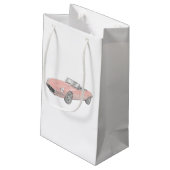 Red 1972 Jaguar XKE Convertible Gift Bag Klein Cadeauzakje (Achterkant Gekanteld)