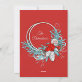 Red 1 Foto Family Holiday Kaart (Achterkant)