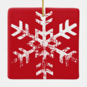 Red 1st Kerstmis Mr. en Mrs Custom Photo Keramisch Ornament (Achterkant)