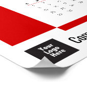 Red 2026 Corporate Wall Calendar Poster (Hoek)