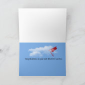 Red 2026 Graduation Caps in Sky  Kaart (Binnen)