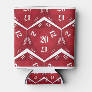 Red-20-sided-Dice-Pattern Blikjeskoeler