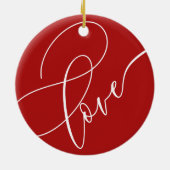 Red 25 jaar getrouwd Jubileum 25th Keramisch Ornament (Achterkant)