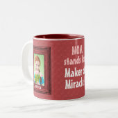 Red 2 Photo MOM Mirakel Worker Tweekleurige Koffiemok (Voorkant links)