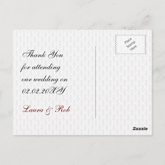 Red 3 aces vegas bruiloft briefkaart (Achterkant)