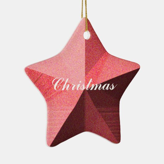 Red 3-D Star kerstfeestdag Ornament Sjabloon (Rechts)