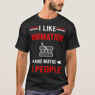 Red 3 personen Animatie T-shirt