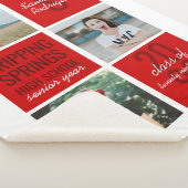 Red 3-Photo Fun Boxes Class Year Sherpa Blanket Deken (3/4)