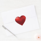 Red 3D Heart Sticker (Envelop)