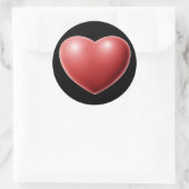 Red 3D Love-Heart Romantic Heart-vormige Stickers (Tas)