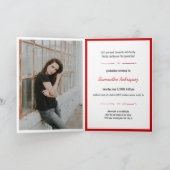 Red 4-Photo Fun Boxes Afstuderen Invitation (Binnen)