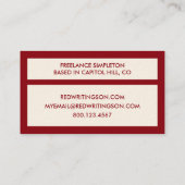 RED 4stippen Visitekaartje (Achterkant)