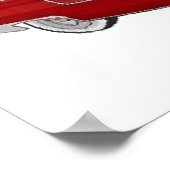 Red 50's Cadillac Poster (Hoek)