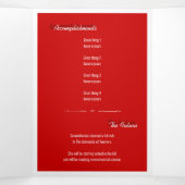 Red 5-Photo Fun Boxes Afstuderen Drieluik Uitnodiging (Binnenkant midden)