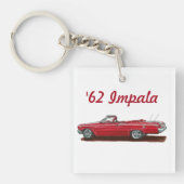 Red '62 Impala Sleutelhanger (voorkant)