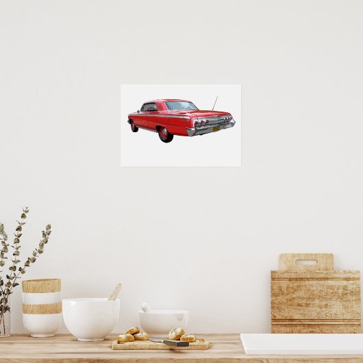 Red '62 Impala SS poster (Keuken)